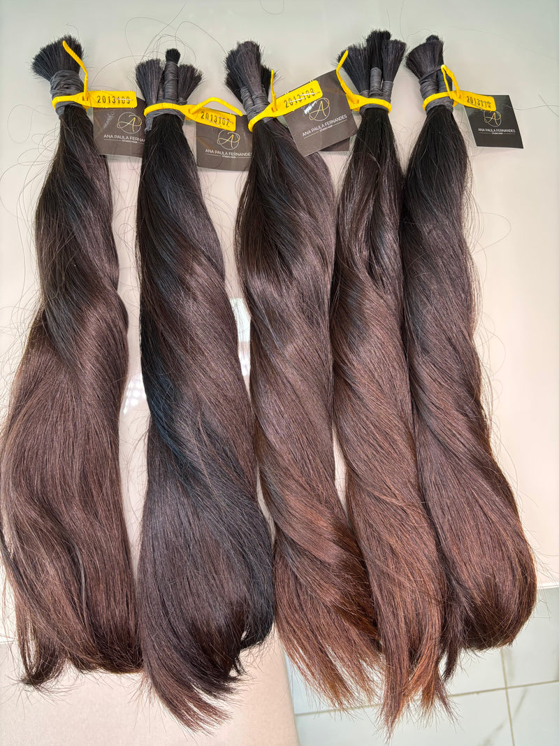 Cabelo brasileiro do Sul, 45 centímetros castanho escuro (queridinho das famosas)