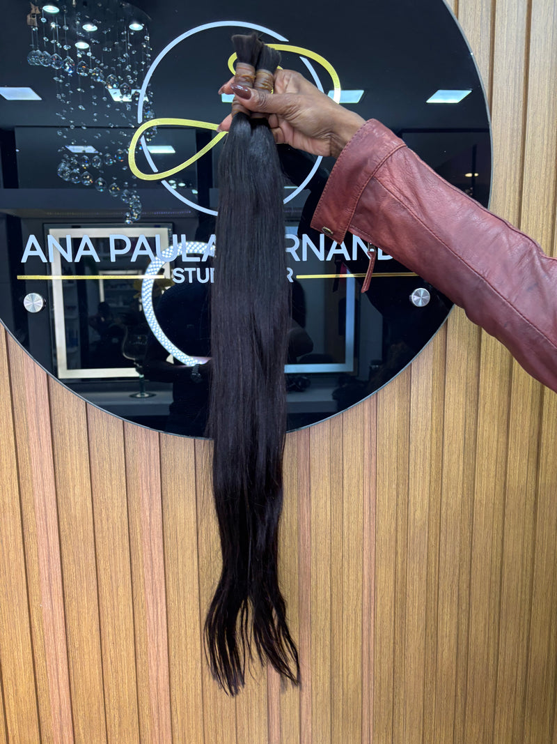 Cabelo Vietnamita Liso 75cm, 100 gramas – 100% Humano, Fios Alinhados.