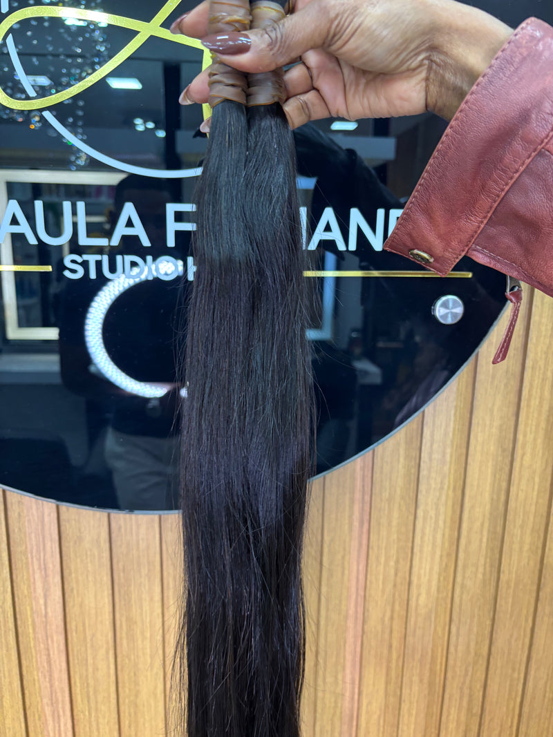 Cabelo Vietnamita Liso 75cm, 100 gramas – 100% Humano, Fios Alinhados.