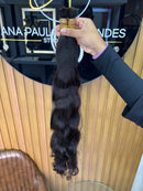 Cabelo Vietnamita ondulado 75cm, 100 gramas – 100% Humano, Fios Alinhados.
