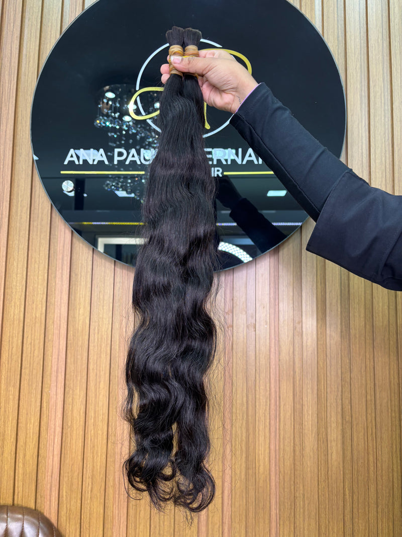 Cabelo Vietnamita ondulado 75cm, 100 gramas – 100% Humano, Fios Alinhados.